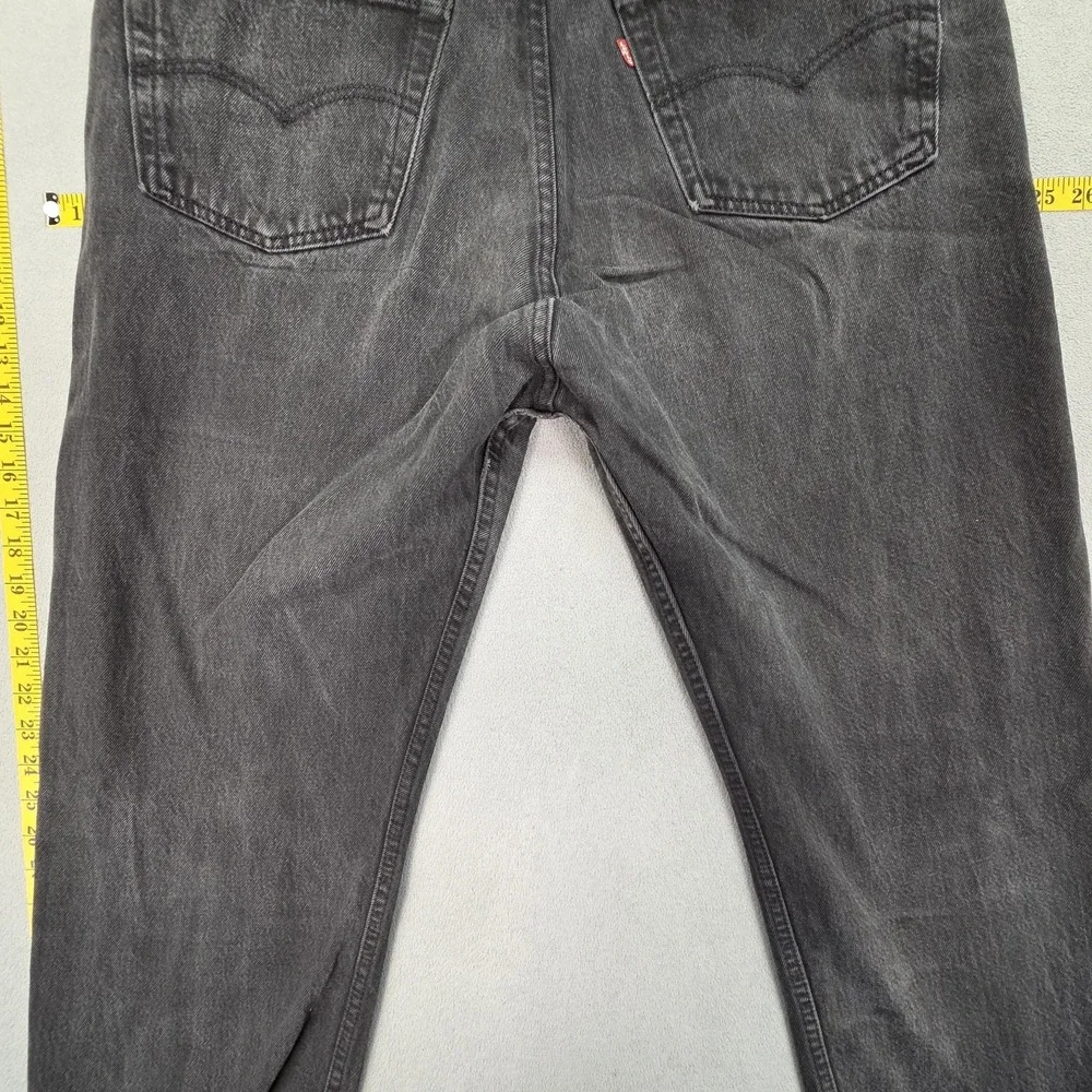 Vintage Levis 501 Jeans Mens Charcoal Straight Button Fly USA 90s Fits 38x27 - Picture 15 of 16